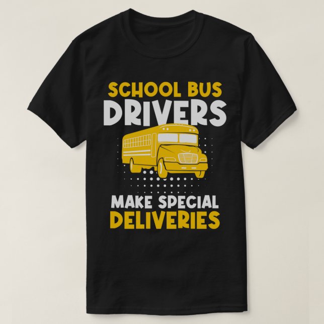 Camiseta Pun, un conductor de autobús escolar divertido (Diseño del anverso)