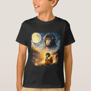 Camiseta Punch bebé mono mira a su madre en la luna 