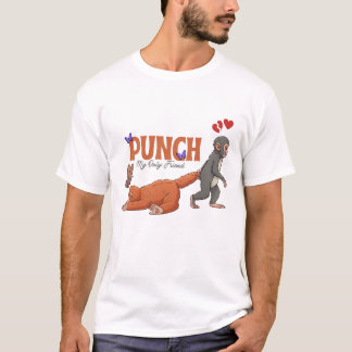 Camiseta Punch‑kun & Plush Monkey – Kawaii for Kids