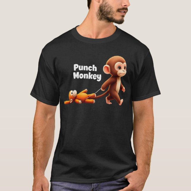 Camiseta Punch Monkey Viral Cute Graphic (Anverso)