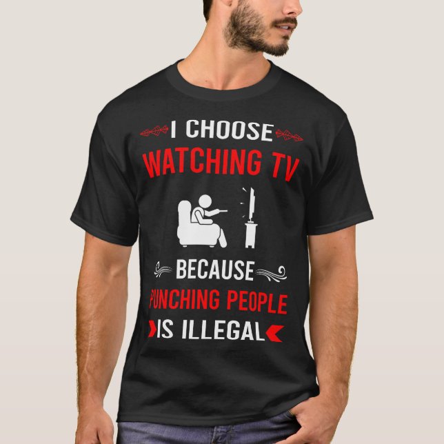 Camiseta Punching Viendo TV (Anverso)