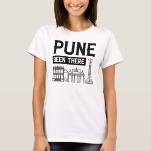 Camiseta Pune India City Skyline Map Viajes 4