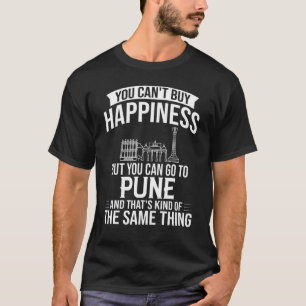 Camiseta Pune India Ciudad Panorama Mapa Viajes