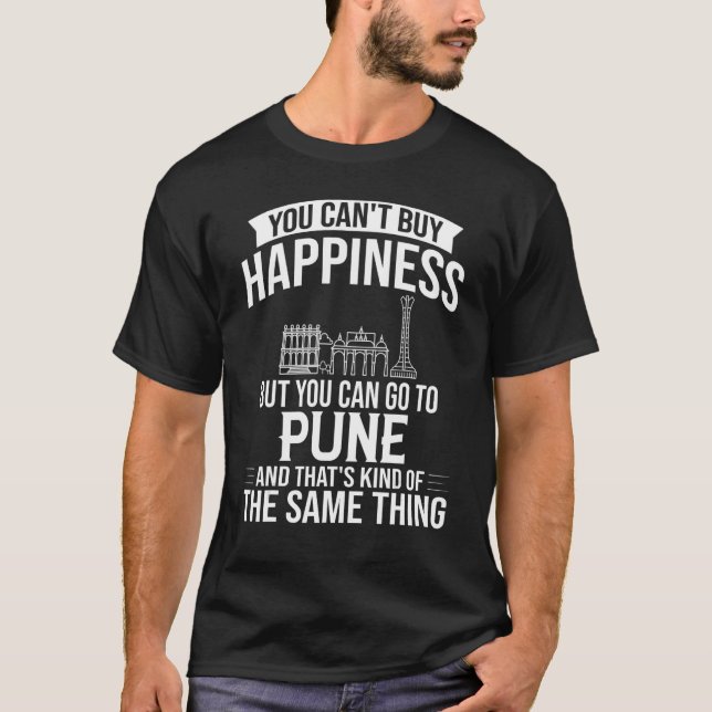 Camiseta Pune India Ciudad Panorama Mapa Viajes (Anverso)