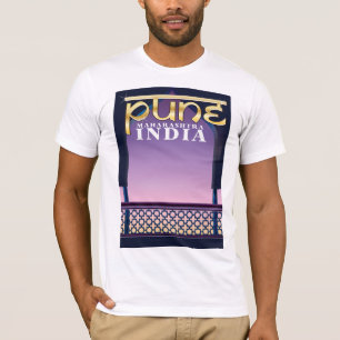 Camiseta Pune, Maharashtra, poster de vacaciones en India