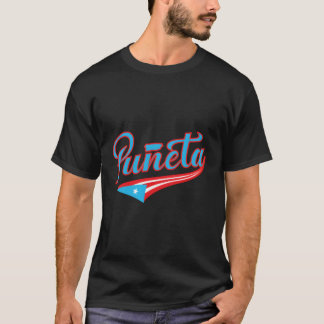 Camiseta Puneta Bandera Bandera de Puerto Rico Letras de ma