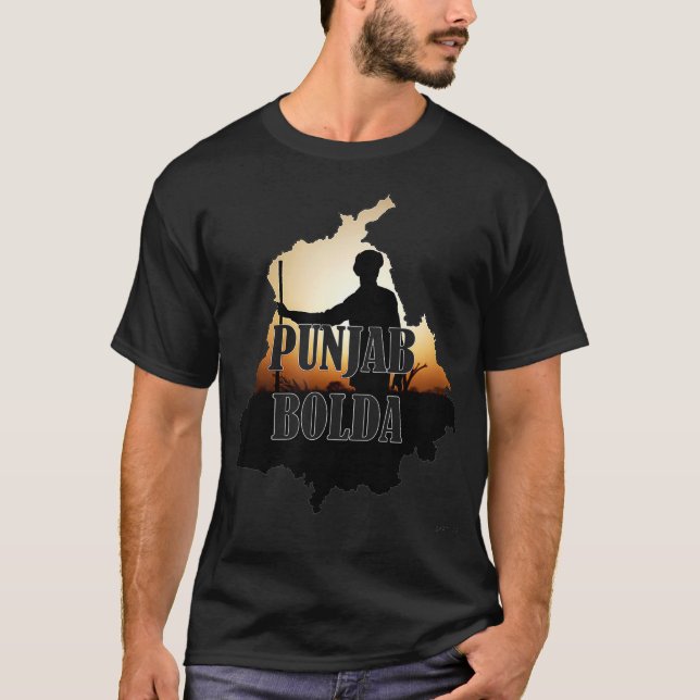 Camiseta Punjab Bolda Farmers India Punjabi Desi Indian  (Anverso)