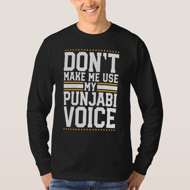 Camiseta Punjab indio de voz punjabí (Anverso)
