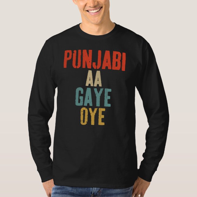 Camiseta PUNJABI AA GAYE OYE divertido (Anverso)
