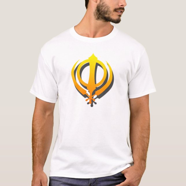 Camiseta Punjabi sikh del Sikhism de Khanda Khalsa (Anverso)