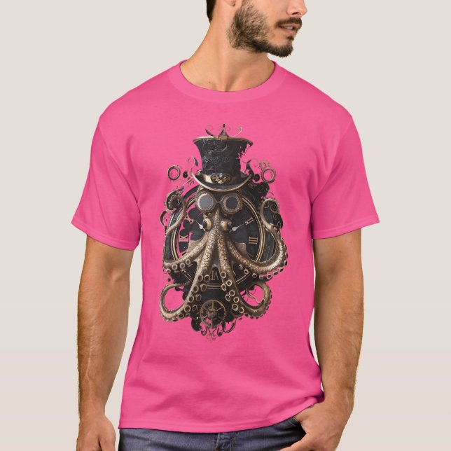 Camiseta Punk al vapor Octopus Steampunk (Anverso)