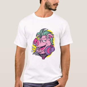 Camiseta Punk Animal De Cerdo Clásico Vegan La Anarquía De 