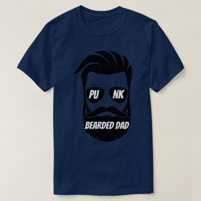 Camiseta Punk barbudo papá 3 (Diseño del anverso)