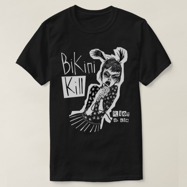 Camiseta punk bikini de banda de matar (Diseño del anverso)