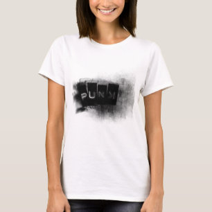 Camiseta Punk blanco y negro