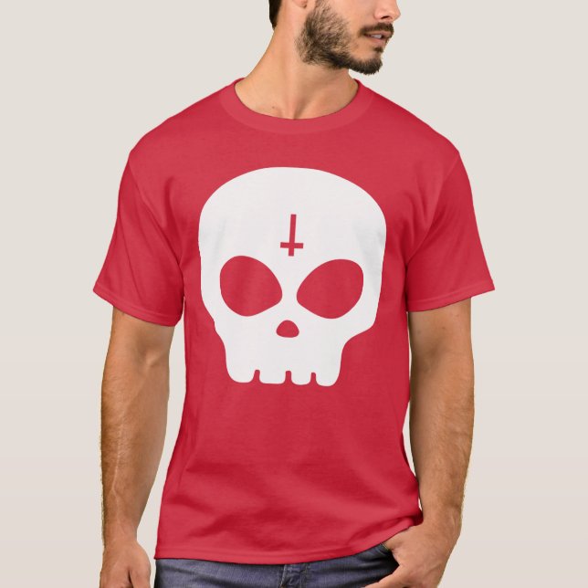 Camiseta Punk Cute Skull Rock Skeleton Gótico Grim Hallowee (Anverso)