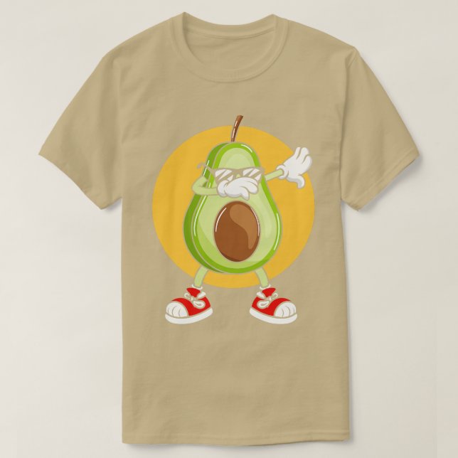 Camiseta Punk De Aguacate Dabbing Guay Con Fruta De Gafas D (Diseño del anverso)