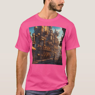 Camiseta Punk de vapor Ciudad Mecánica Steampunk Ciudad Aes