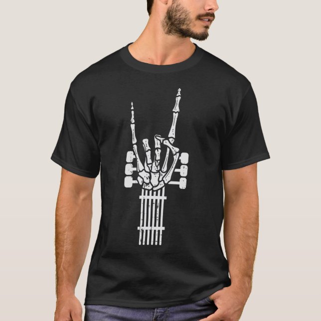 Camiseta Punk del Rótulo Rockero Roll Rock N Rock Guitarra  (Anverso)