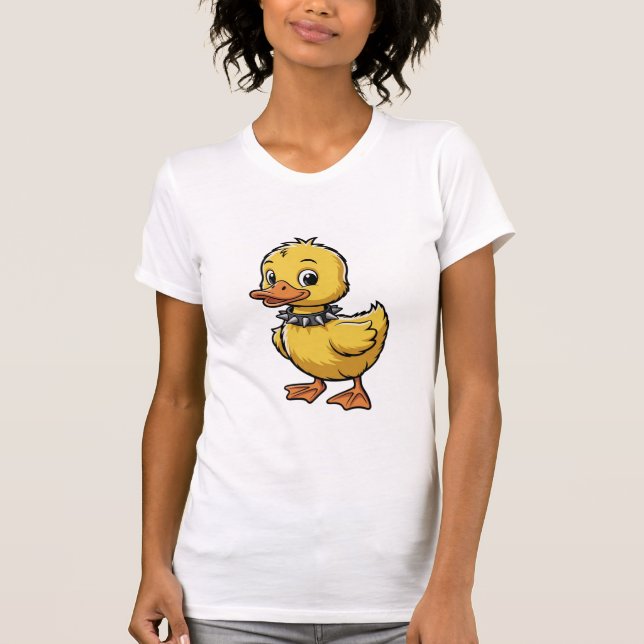 Camiseta Punk Duckling – Funny Rebel Animal Art (Anverso)