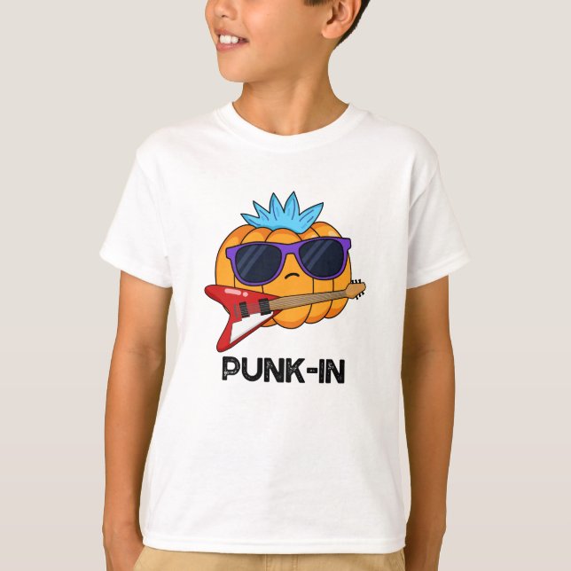 Camiseta Punk en divertido Punk Calabaza de Rock Pun (Anverso)