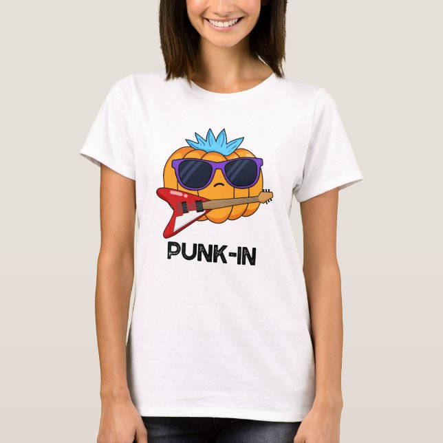 Camiseta Punk en divertido Punk Calabaza de Rock Pun (Anverso)