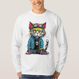 Camiseta Punk Gato malo