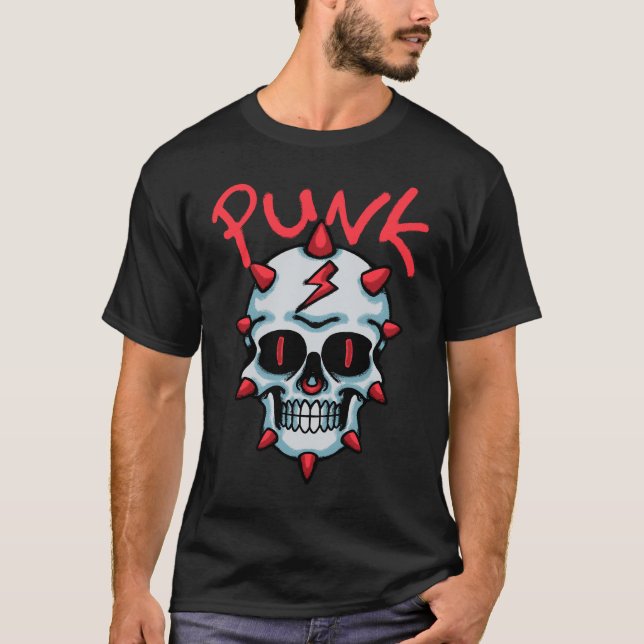 Camiseta Punk Inspired Skull streetwear (Anverso)