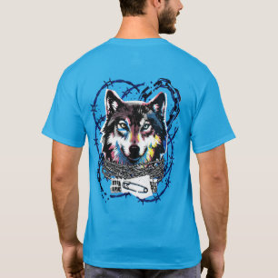 Camiseta Punk Lobo Grunge Ropa de Calle Camiseta G