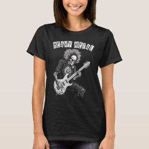 Camiseta Punk Metalizado fuerte Rock N Roll Skeleton Jugand