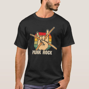 Camiseta Punk Música Retro Punk Rock Drums Percusionistas D