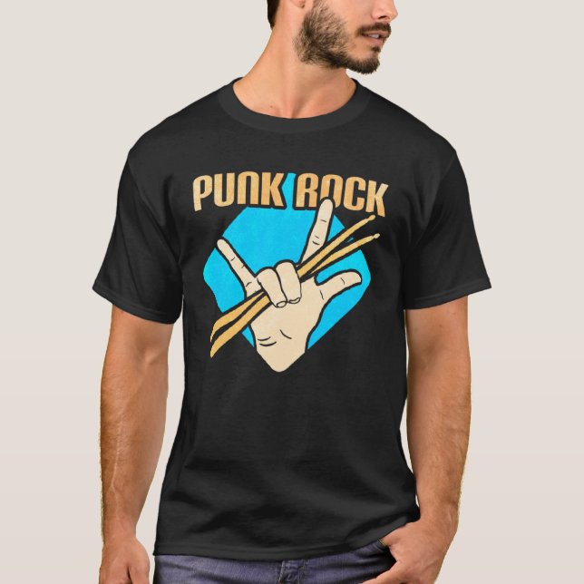 Camiseta Punk Música Retro Punk Rock Drums Percusionistas D (Anverso)