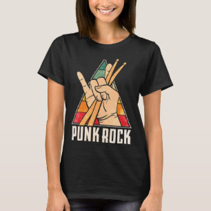 Camiseta Punk Música Retro Punk Rock Drums Percusionistas D