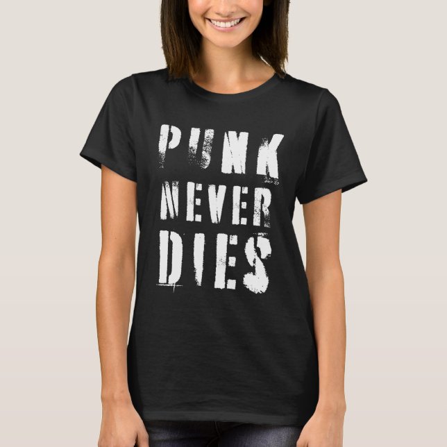 Camiseta Punk nunca muere cita musical (Anverso)