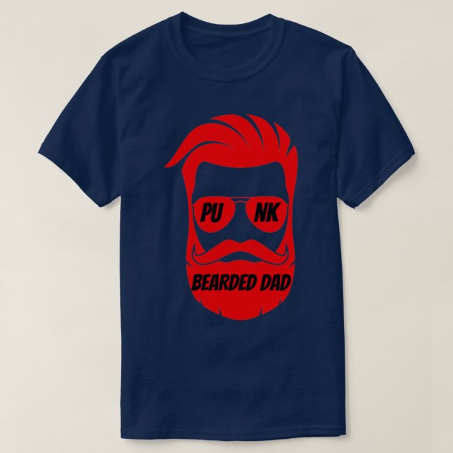 Camiseta Punk papá barbudo 1 (Diseño del anverso)