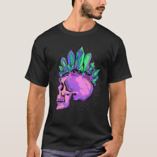 Camiseta Punk Pastel Crystal Mohawk Rock Gótico
