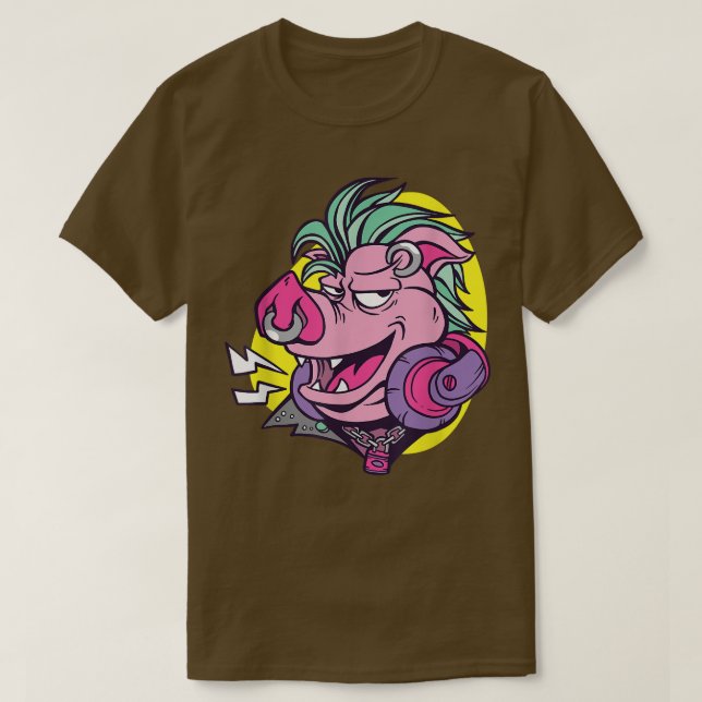 Camiseta Punk Pig  (Diseño del anverso)