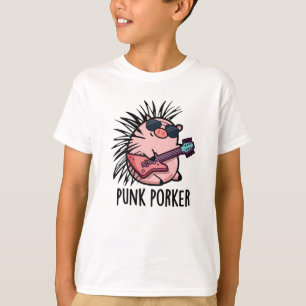 Camiseta Punk Porker Funny Punk Rocker Pig Pun