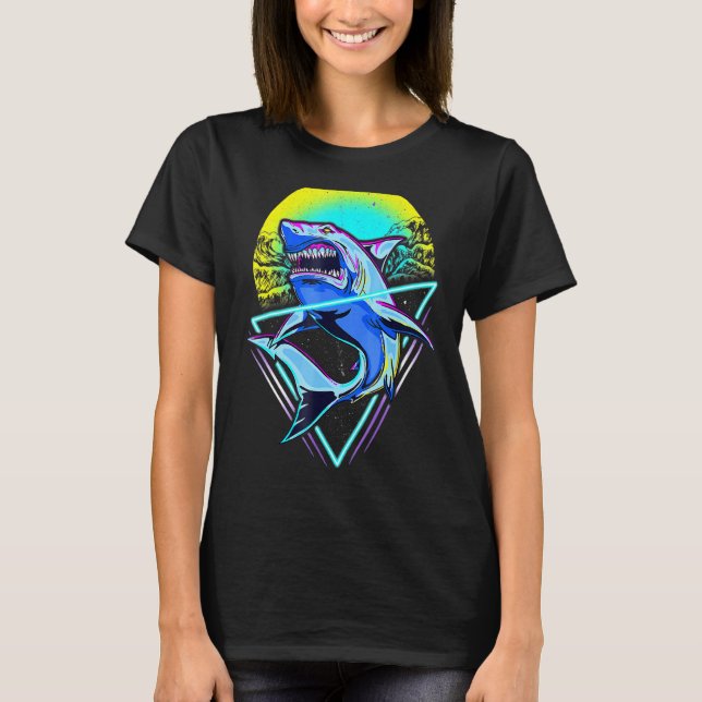 Camiseta Punk retro de tiburón 80's 90s (Anverso)
