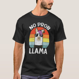 Camiseta Punk retro no prob llama no problema lama lama