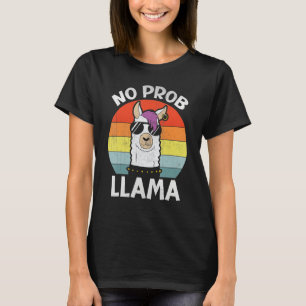 Camiseta Punk retro no prob llama no problema lama lama