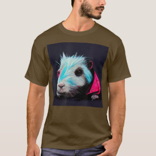 Camiseta Punk Rock Guinea Pig In A Leather Jacket88