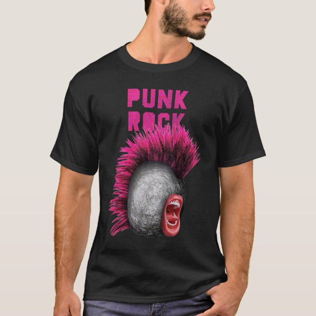 Camiseta Punk Rock Mohawk Stone Guay Hair Clever Oldies Mu (Anverso)