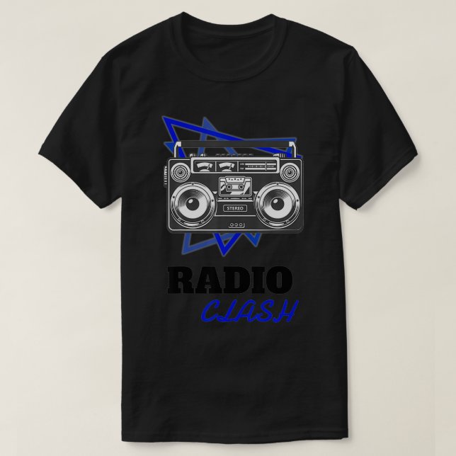 Camiseta Punk Rock Radio Choque Retro Boombo Música (Diseño del anverso)