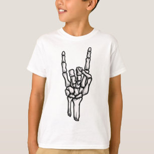 Camiseta Punk Rock Skeleton Guay Rocker Halloween Halloween