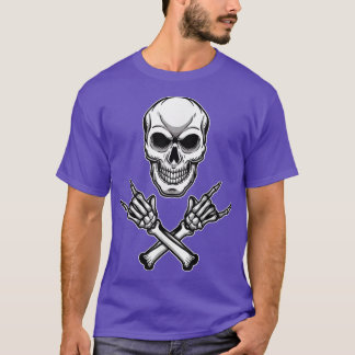 Camiseta Punk Rock Skeleton Heavy Metalizado Rock And Roll