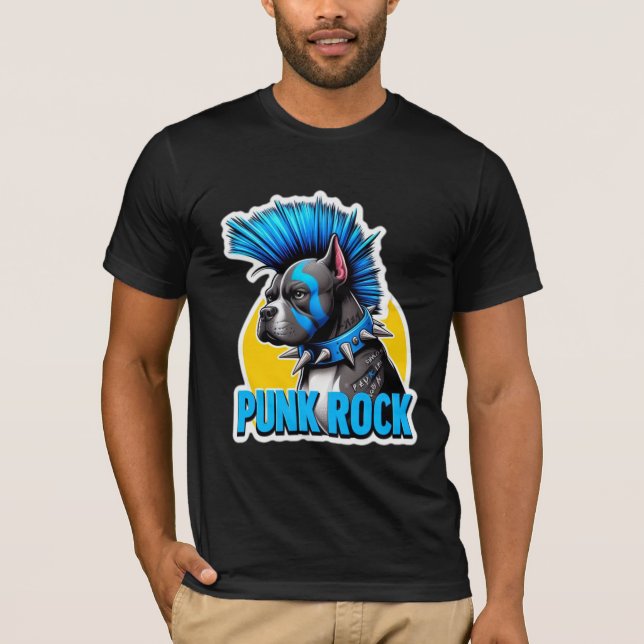 CAMISETA PUNK ROCK STAFFY AZUL (Anverso)