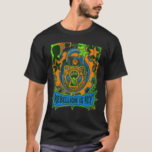 Camiseta Punk Rock Streetwear Gráfica Rebellion Is