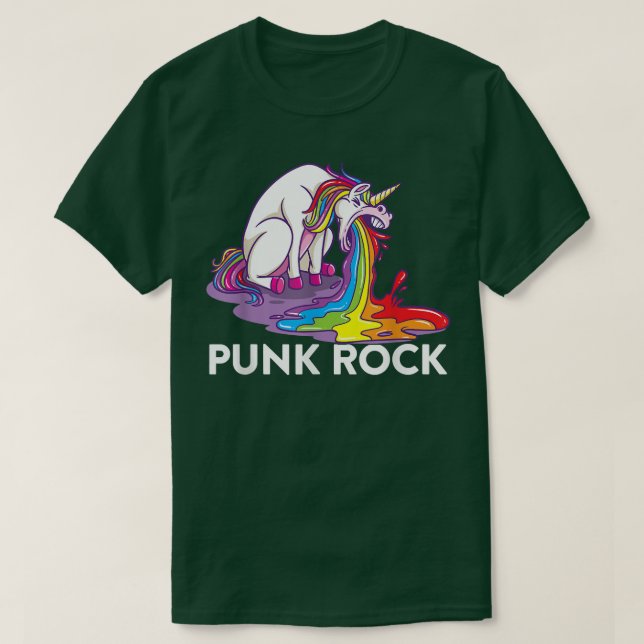 Camiseta Punk Rock Unicorn T-Shirt (Diseño del anverso)