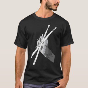 Camiseta Punk Rockstar Kitten Kitty Cat Drummer Playing